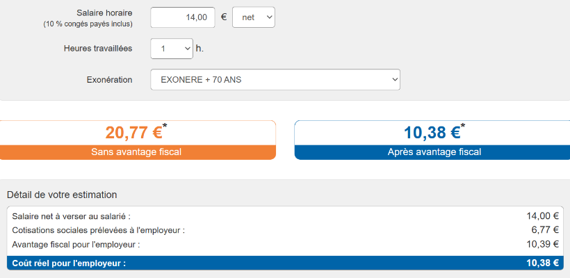 Taux horaire de Lydie