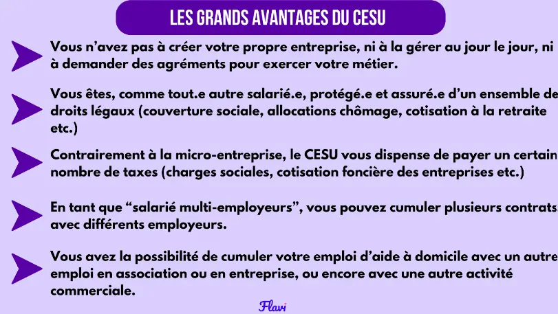 Les avantages du CESU Les avantages du CESU