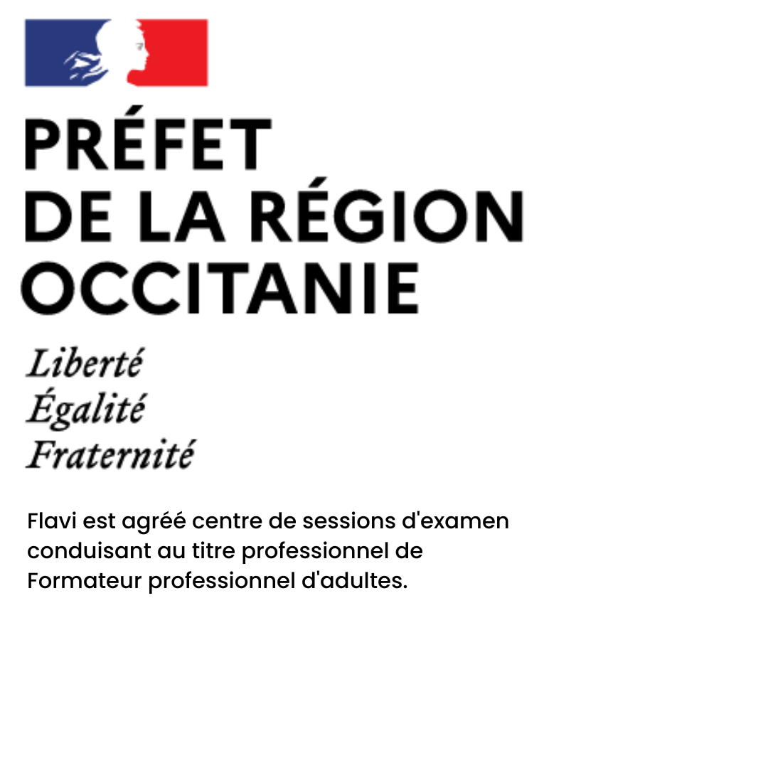 Logo du préfet de la région occitanie et agrément Flavi Logo du préfet de la région occitanie et agrément Flavi