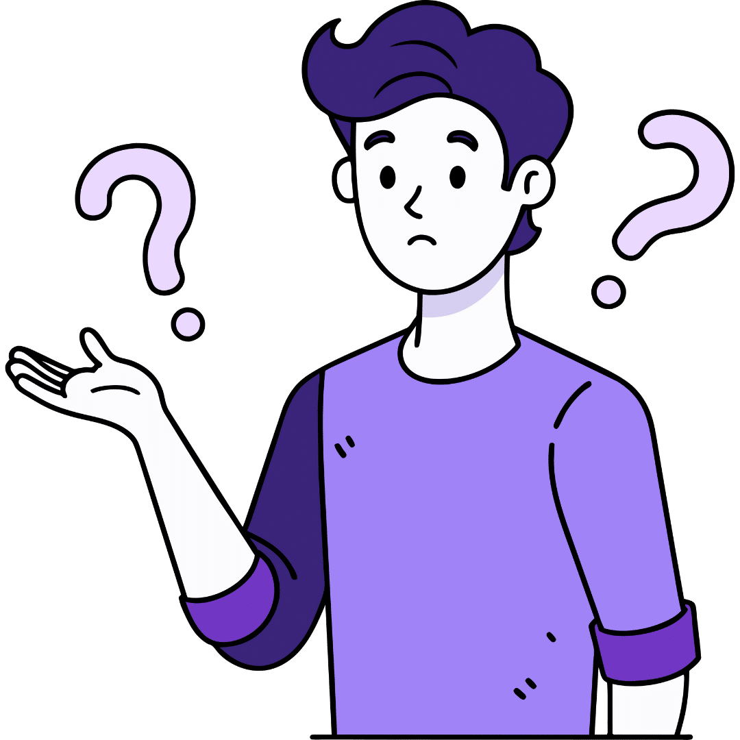 Illustration d'un homme qui se pose des questions sur le fonctionnement de Flavi Illustration d'un homme qui se pose des questions sur le fonctionnement de Flavi